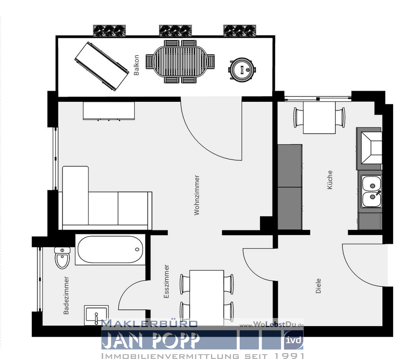 Appartement mit Balkon und Weitblick! (Wohnen - Mieten oder Pachten) in Zeulenroda-Triebes