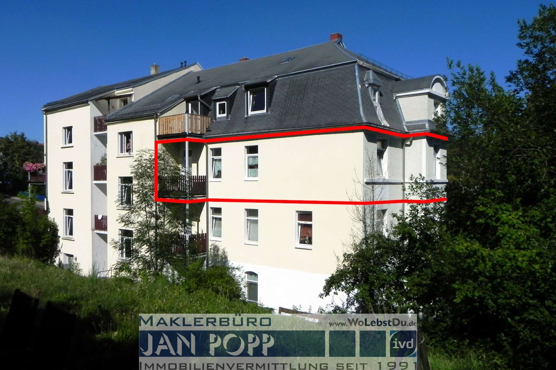 Großzügige Balkonwohnung in Richtung Pohlitz in Greiz